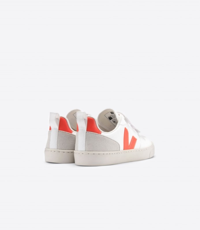 Veja V-10 Cwl Branco Laranja Fluo