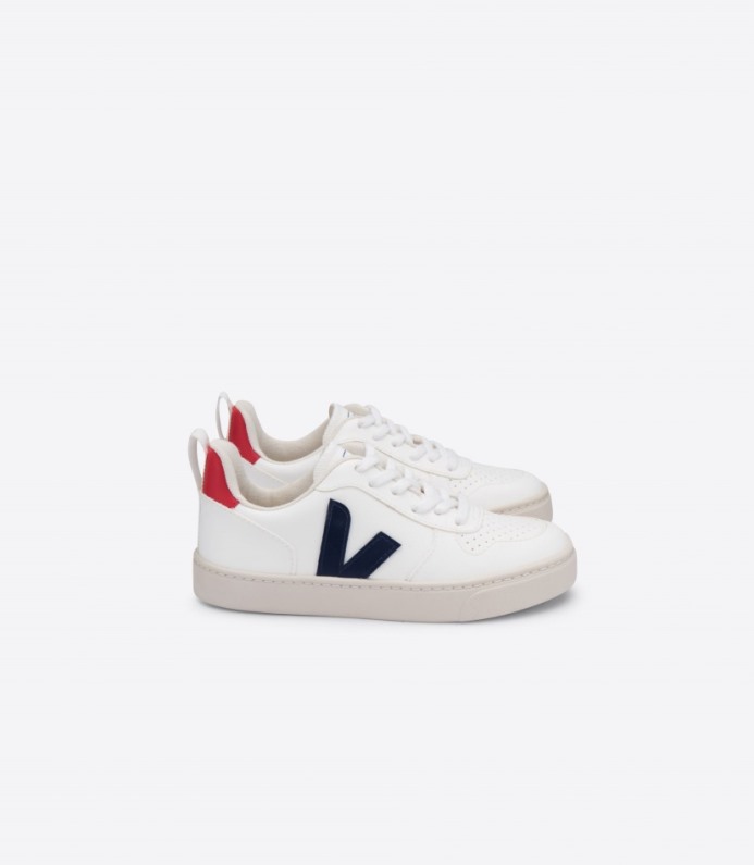 Veja Cadarços V-10 Cwl White Cobalt Pekin