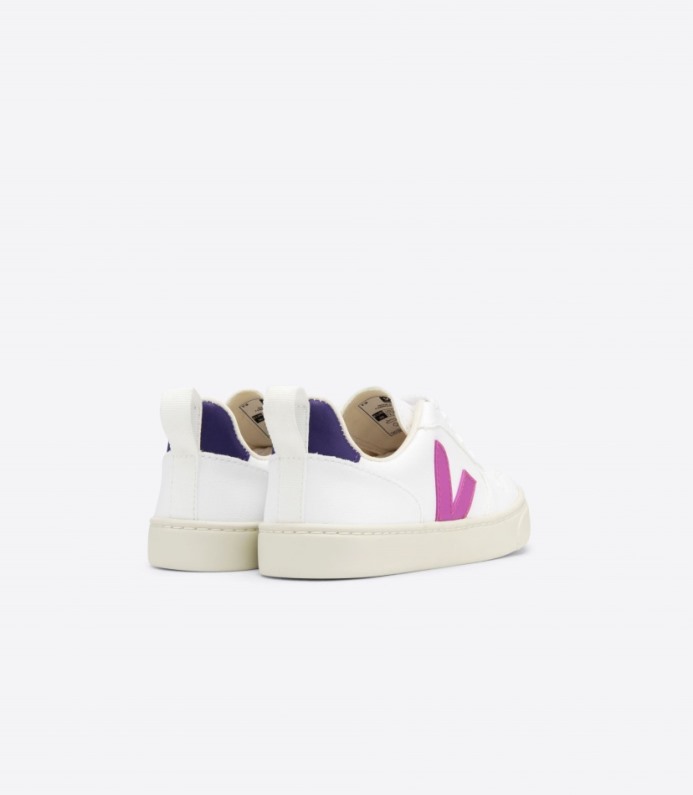 Veja Cadarços V-10 Cwl Branco Ultravioleta Roxo