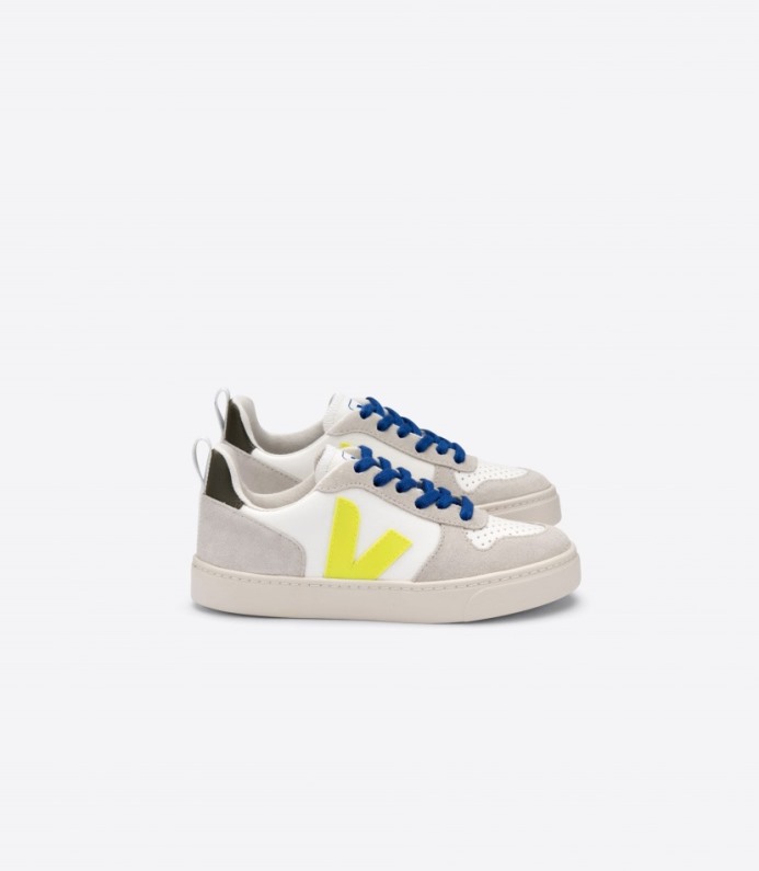 Veja V-10 Veja X Bonton White Jaune Fluo Kaki