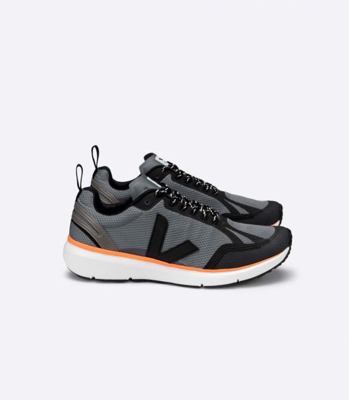 Veja Condor 2 Alveomesh Concreto Preto Neon-laranja