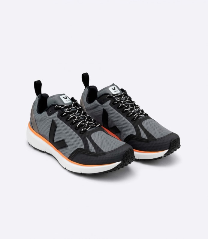 Veja Condor 2 Alveomesh Concreto Preto Neon-laranja