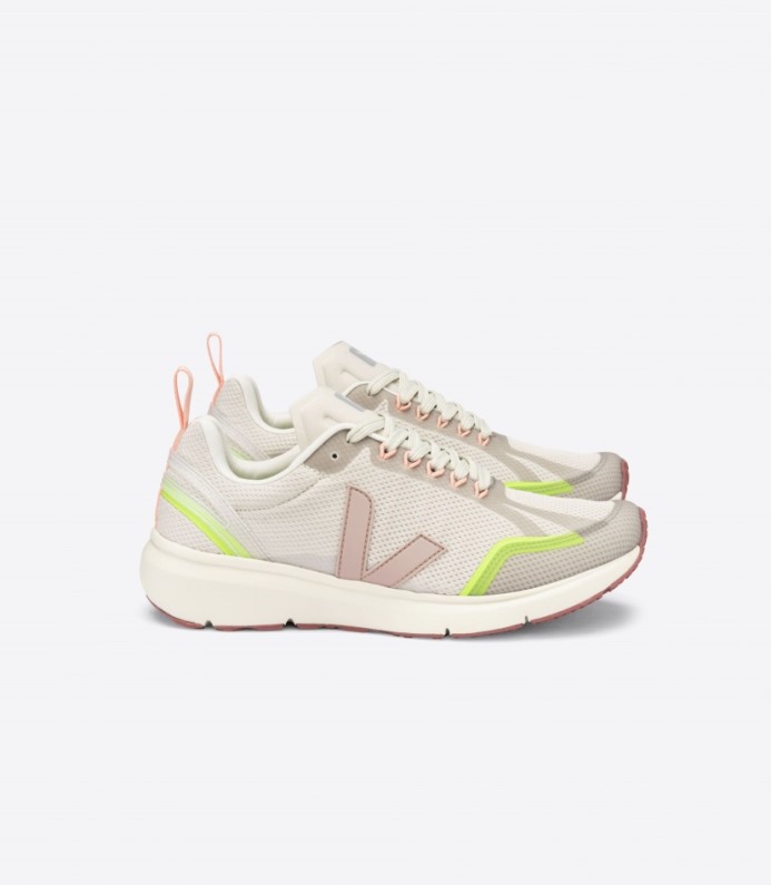 Veja Condor 2 Alveomesh Natural Babe Jaune-fluo