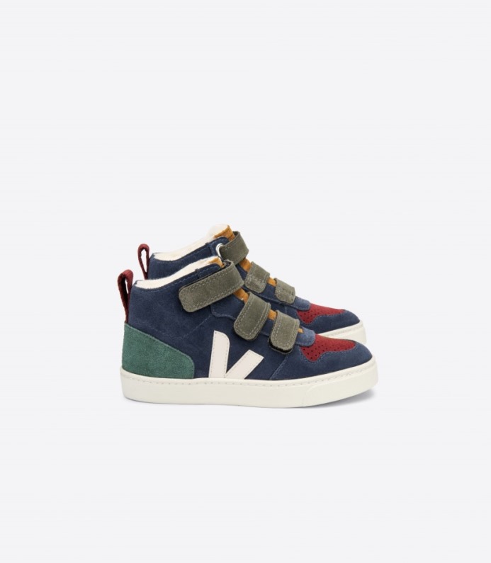 Veja V-10 Mid Fured Suede Multico Nautico Chipre