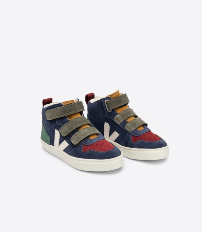 Veja V-10 Mid Fured Suede Multico Nautico Chipre