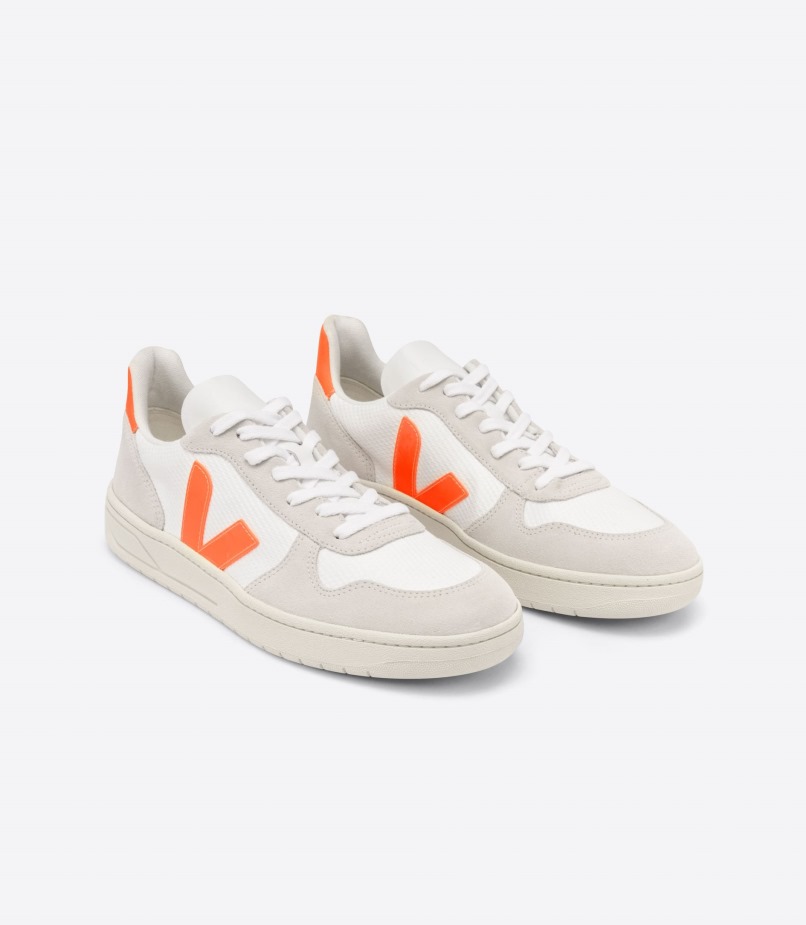 B-mesh White Natural Orange Fluo Veja