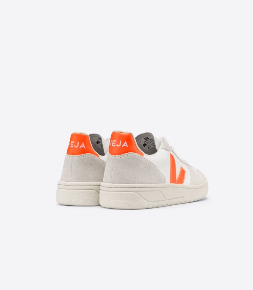 B-mesh White Natural Orange Fluo Veja