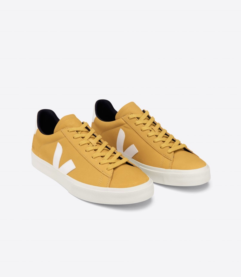 Perfect Nubuck Moutarde White Veja