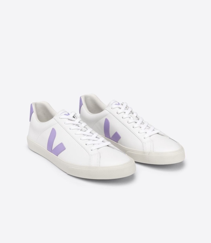 Special Leather White Lavande Veja