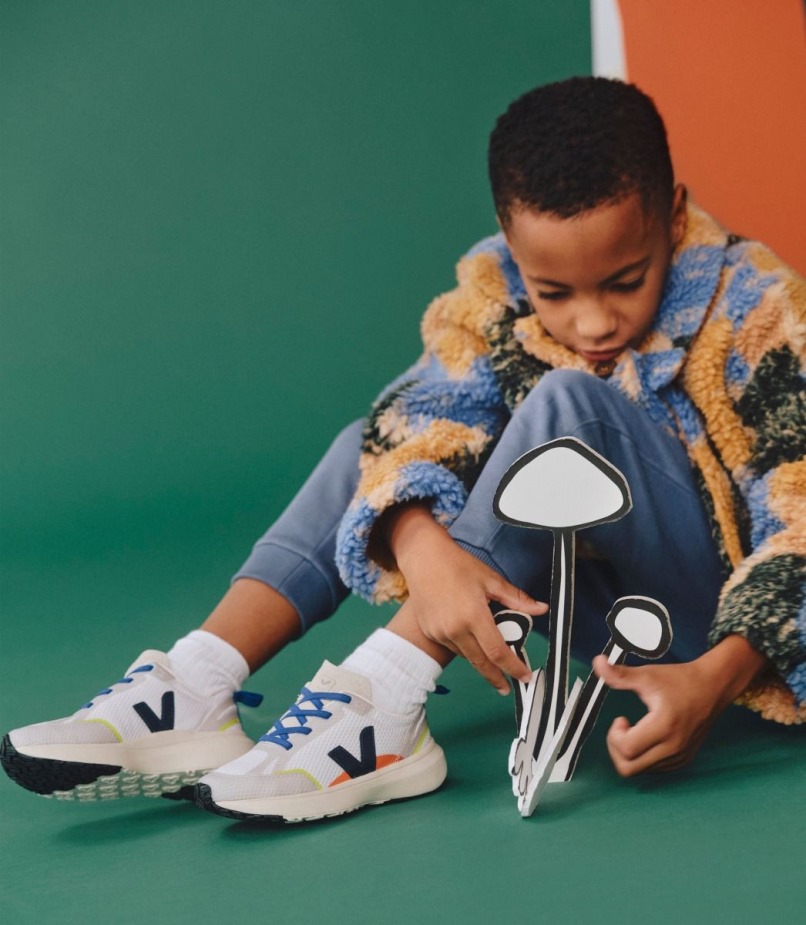 Cadarços Elásticos Premium Alveomesh Branco Nautico Veja