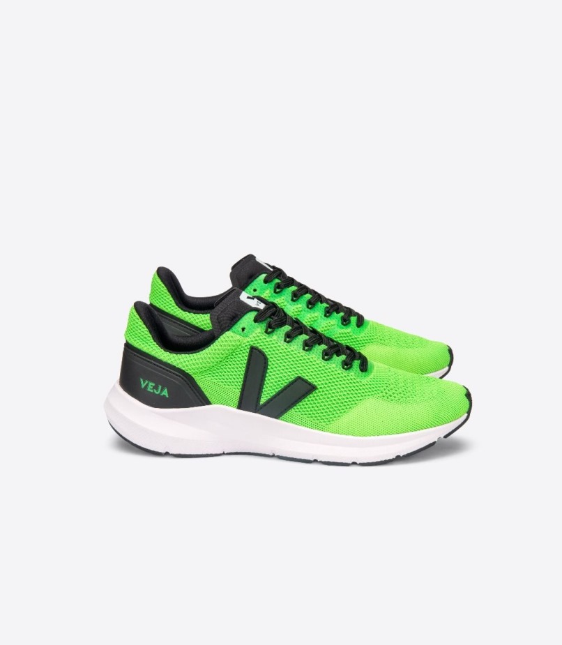 Veja V-knit Vert Fluo Black Perfect