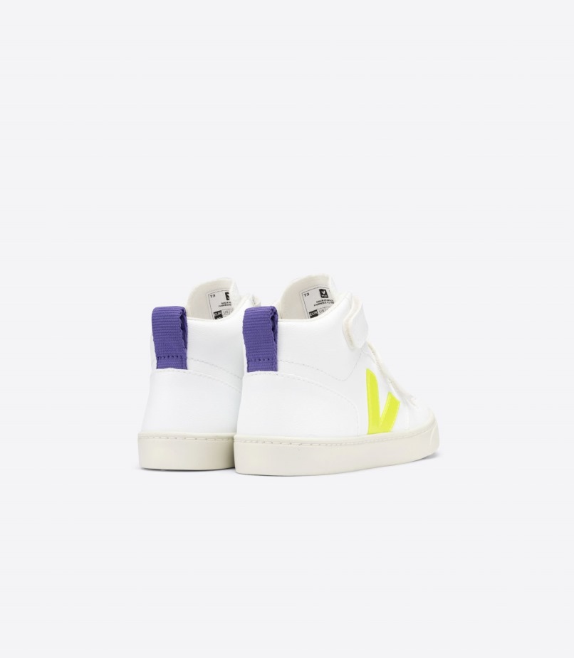 Veja Mid Cwl Branco Jaune Fluo Roxo Premium