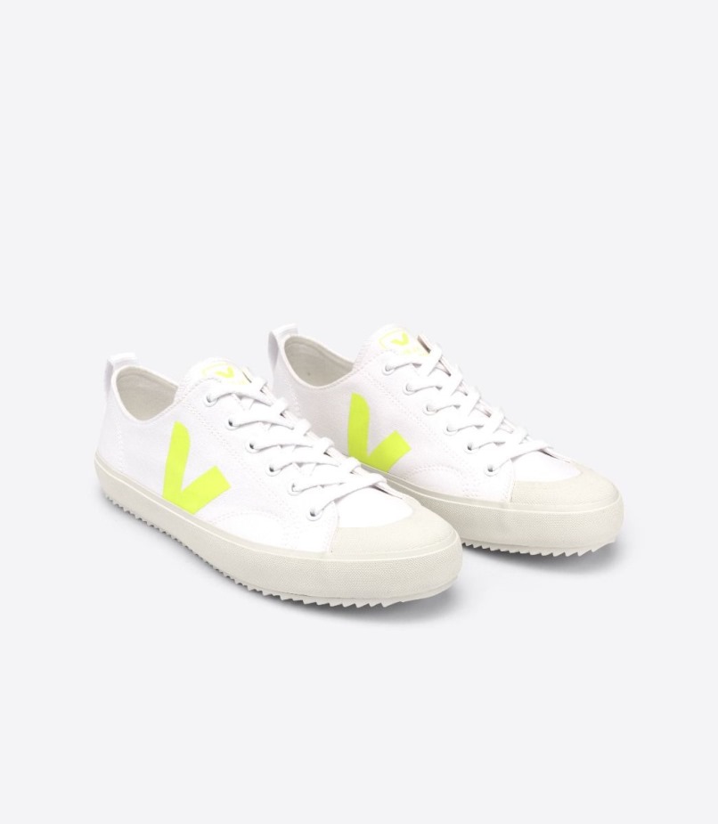 Canvas White Jaune Fluo Veja Original