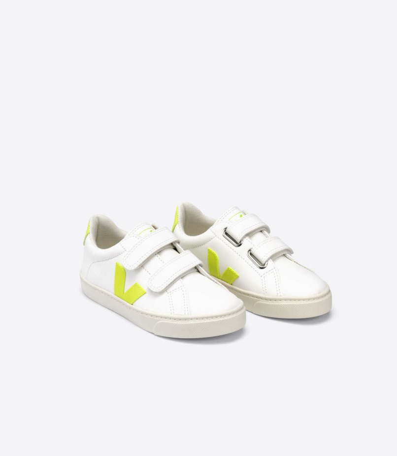 Couro Perfeito Sem Cromo Branco Jaune Fluo Veja