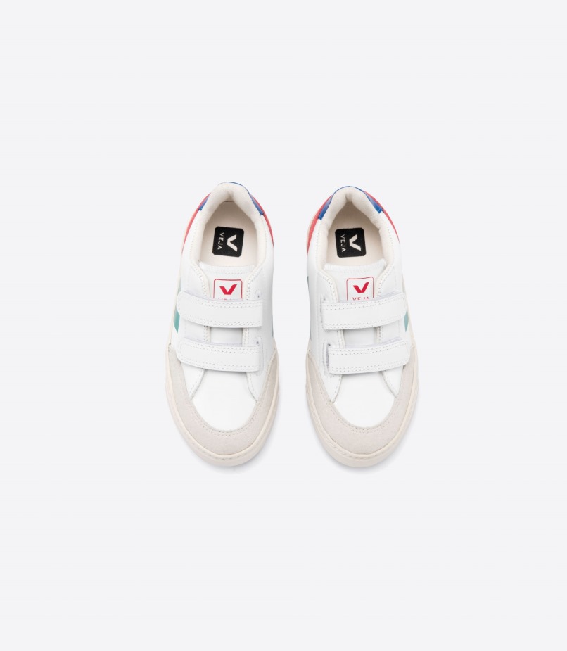 Perfeito Veja Couro Branco Esmeralda Pekin