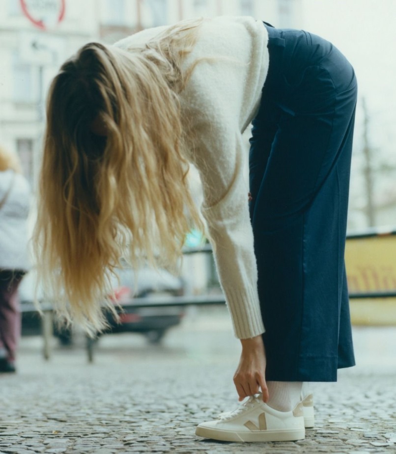 Veja Couro Sem Cromo Amêndoa Branca Premium