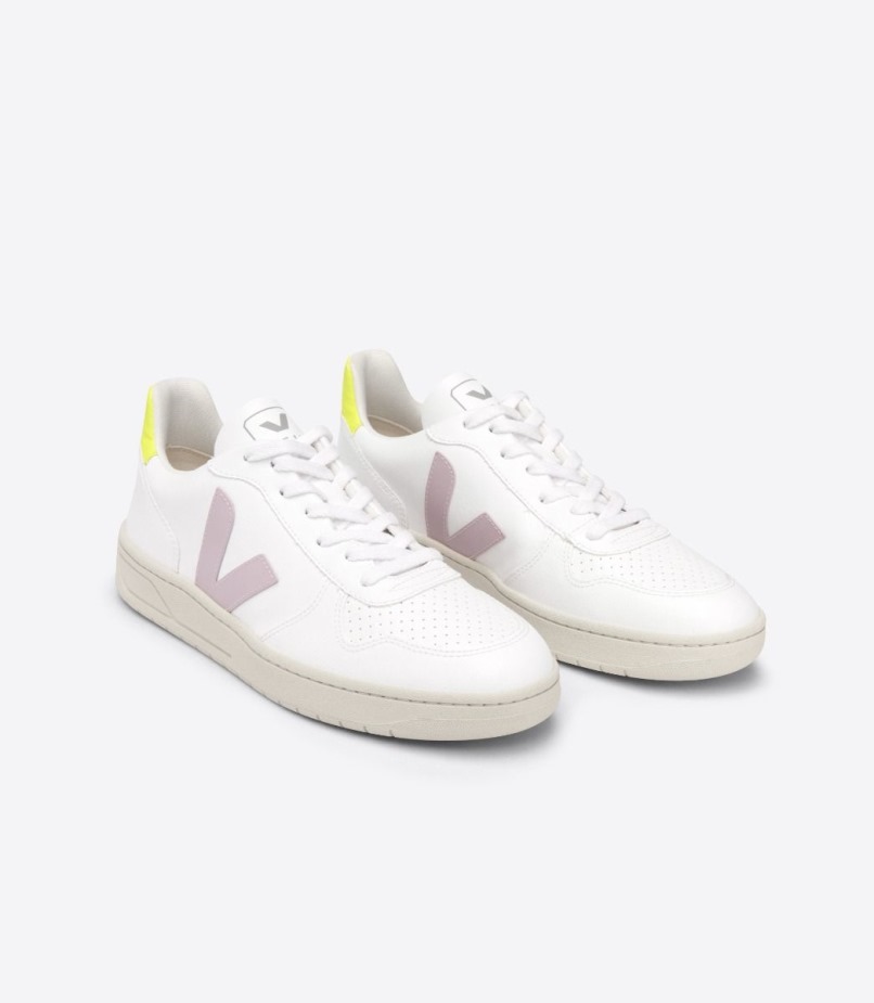 Veja Original Cwl White Parme Jaune Fluo