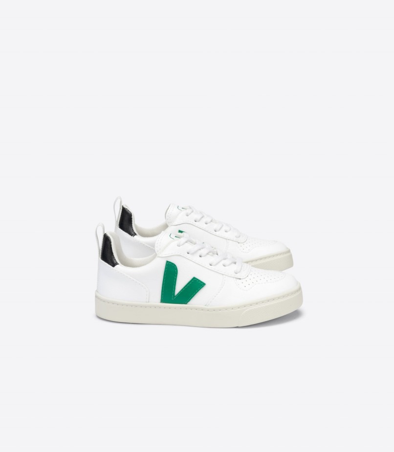 Veja Cadarços Cwl Branco Esmeralda Preto Original