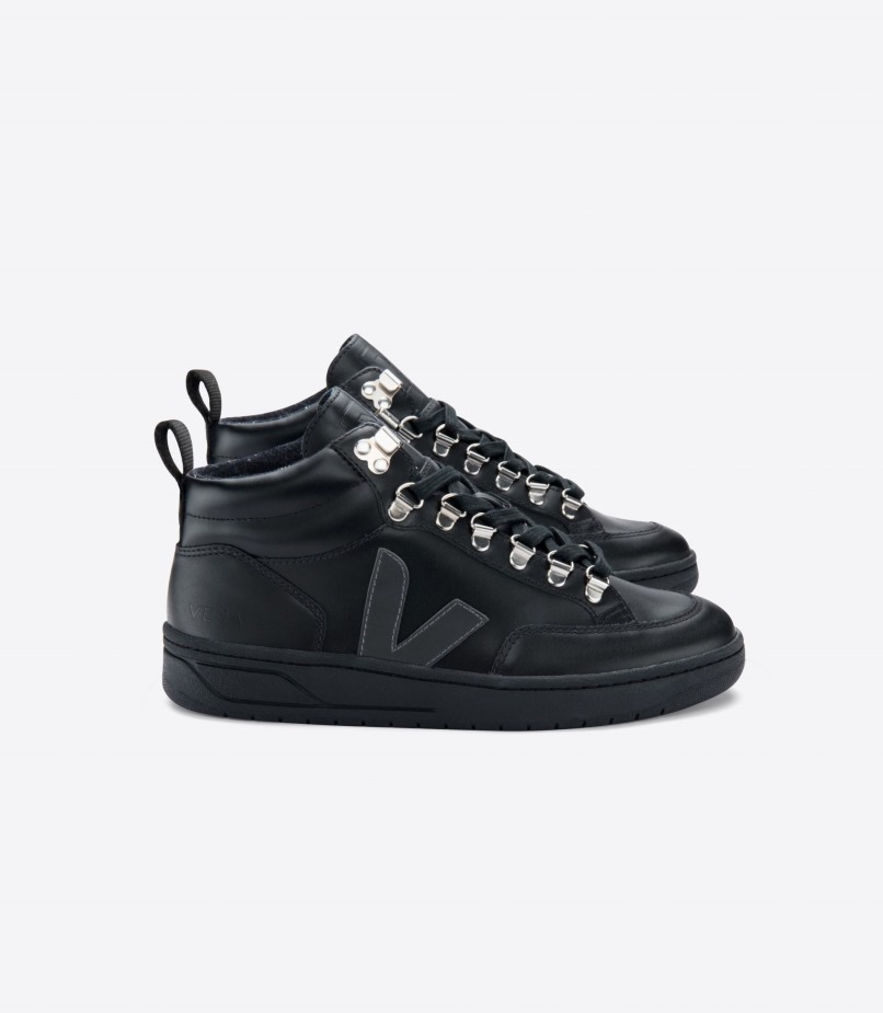 Leather Black Grafite Black Sole Veja