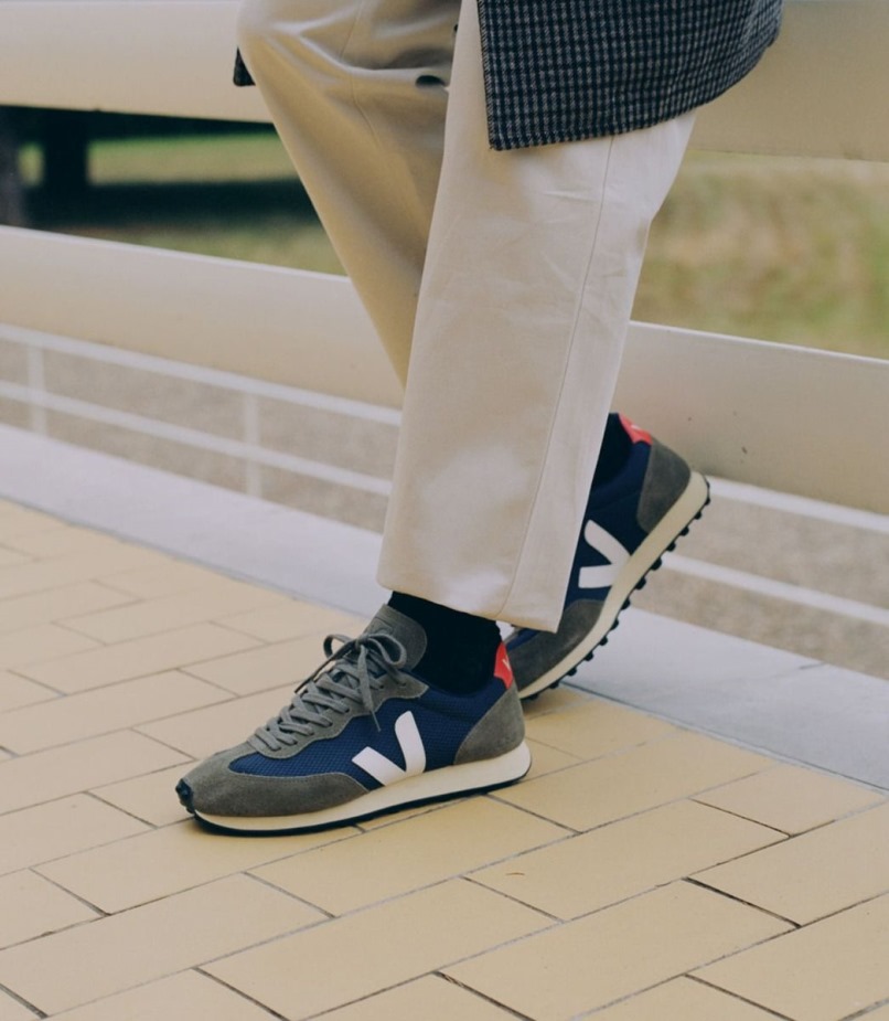 Veja Original Branco Alveomesh Nautico White Orange Fluo