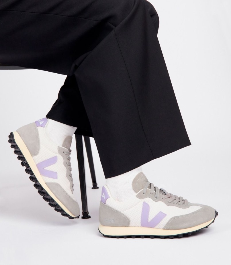 Veja Special Branco Hexamesh Gravel Lavande