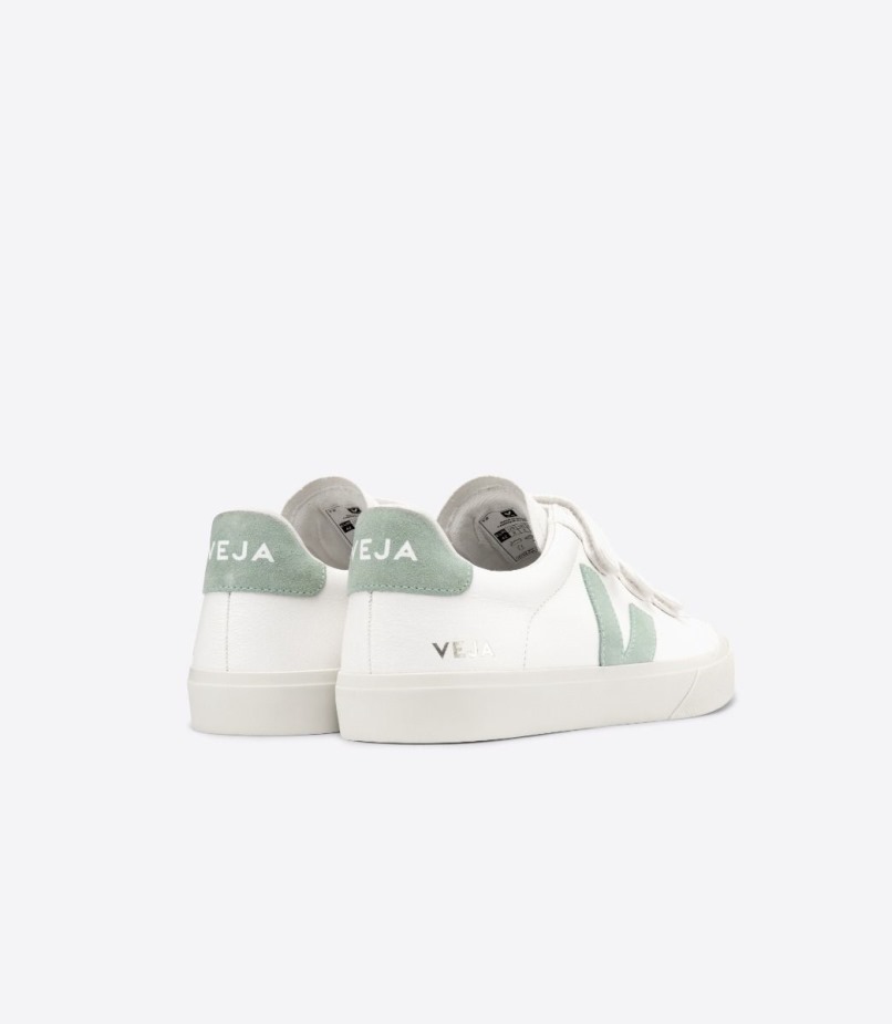 Original Veja Couro Matcha Branco Sem Cromo