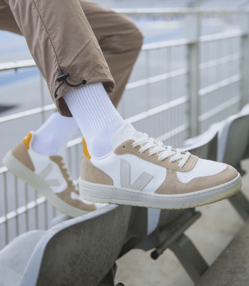 Perfect Veja Chromefree Leather White Sahara Ouro