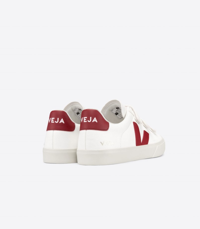 Veja Couro Cromado Perfeito Branco Marsala