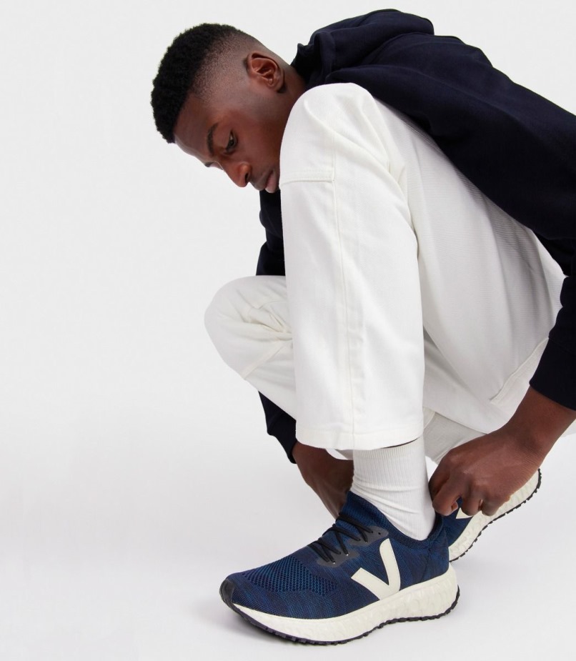 Veja Mistura Especial De V-knit Azul Pierre