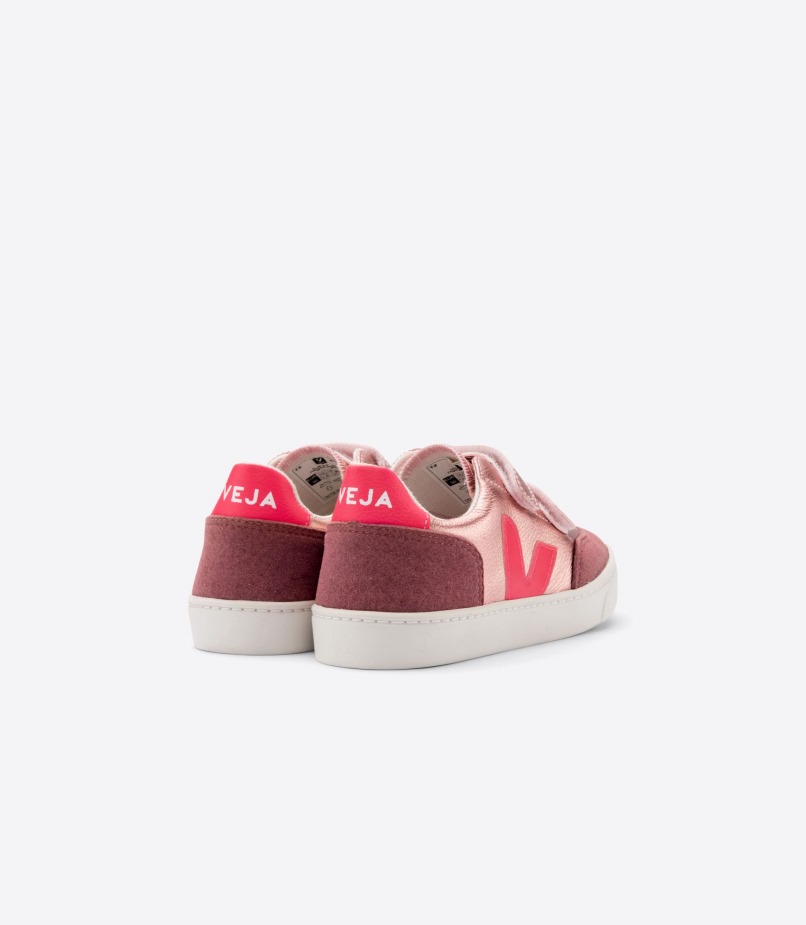 Couro Cromado Nacre Rose Fluo Premium Veja