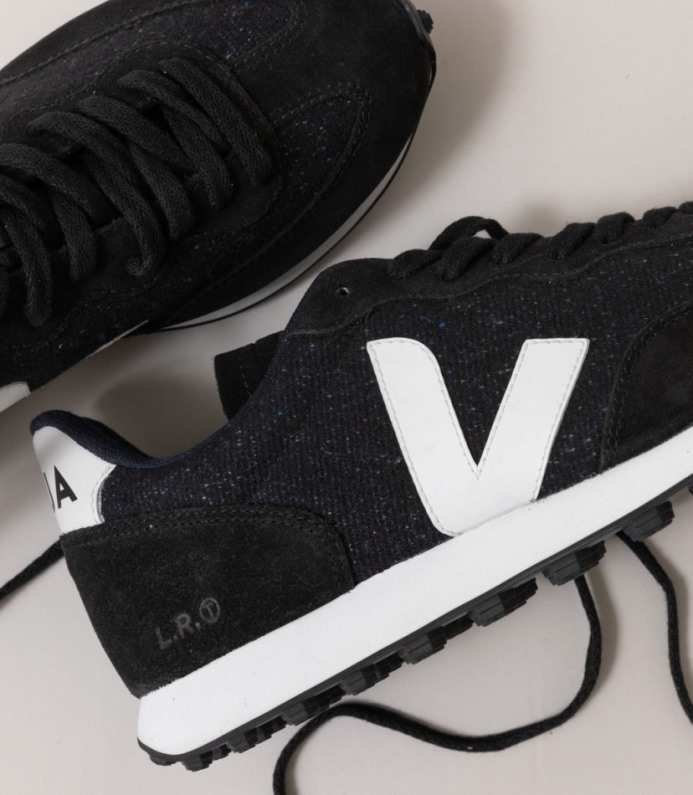 Veja Rio Branco Flannel Dark White Black