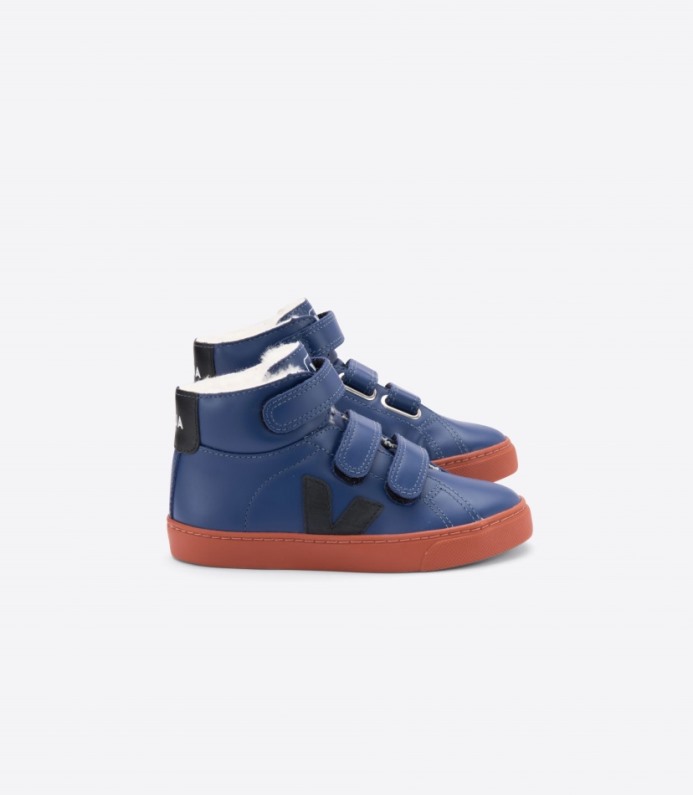 Veja Esplar Couro Mid Fured Cobalt Rust