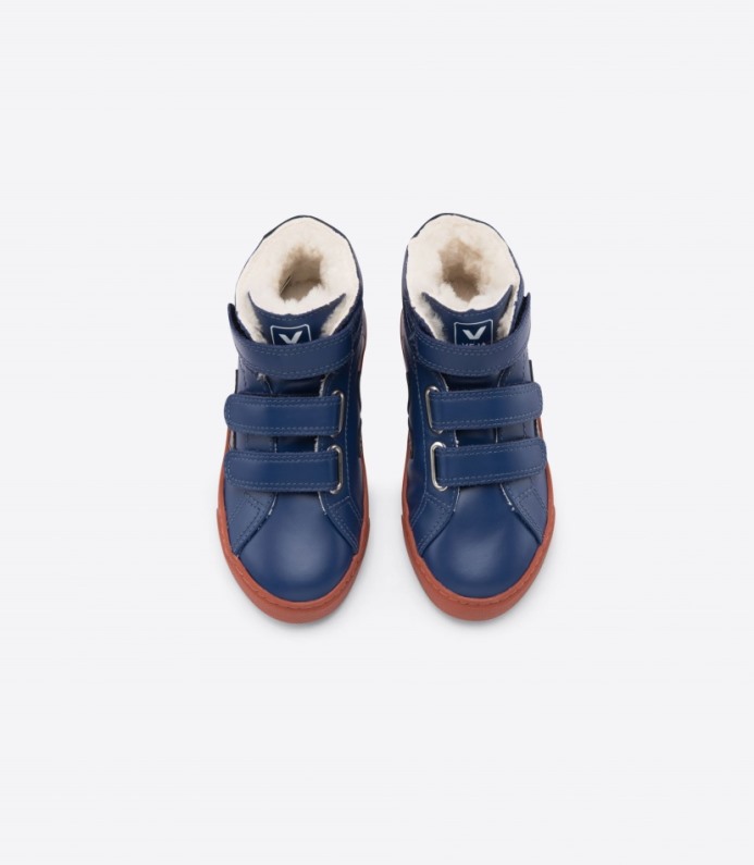 Veja Esplar Couro Mid Fured Cobalt Rust