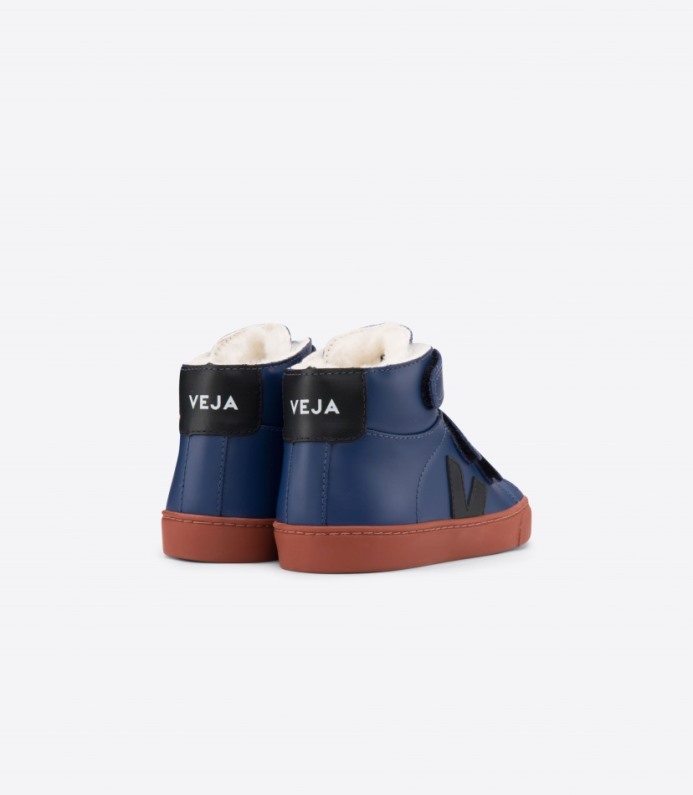 Veja Esplar Couro Mid Fured Cobalt Rust