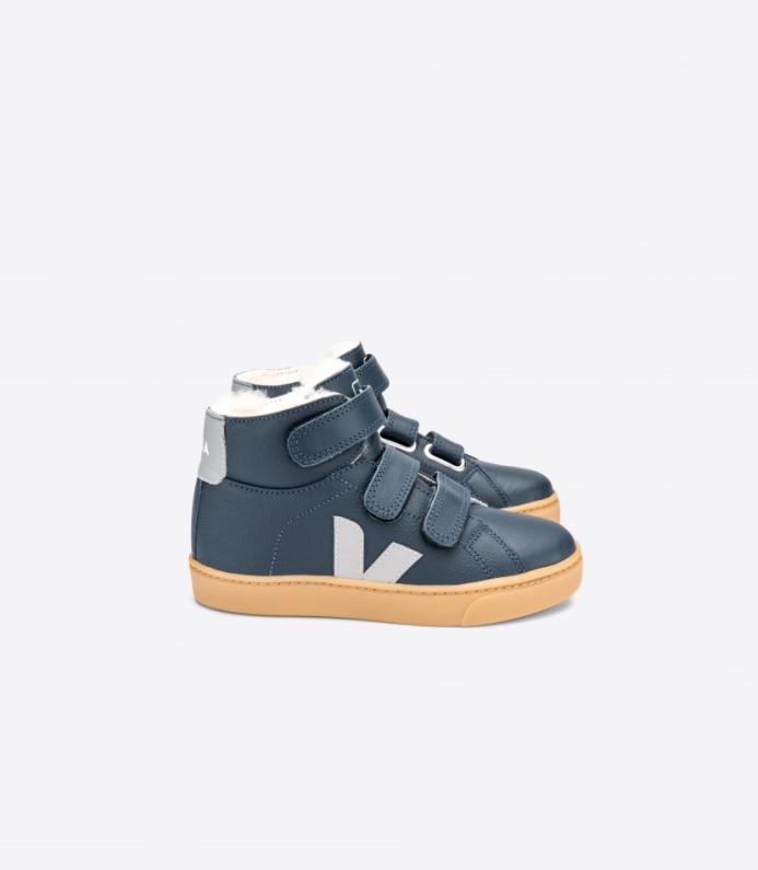 Veja Novo Ewnesplar Mid Fured Couro Nautico Oxford Grey