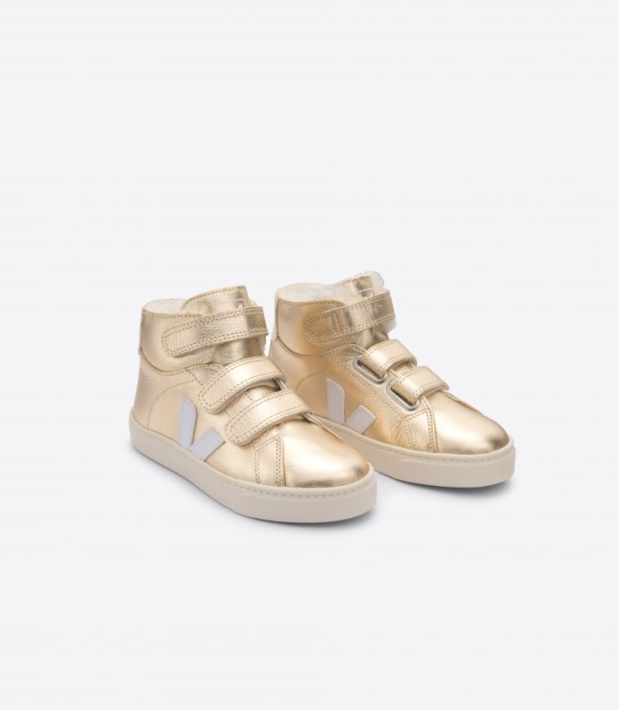 Veja Esplar Couro Mid Fured Branco Platine