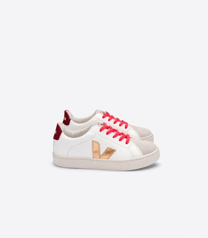 Veja Esplar Leather White Venus Rose Fluo