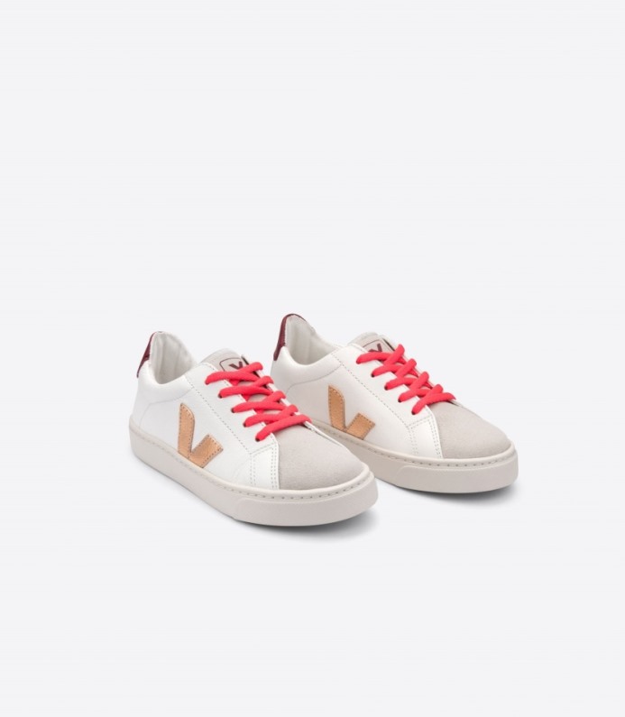 Veja Esplar Leather White Venus Rose Fluo