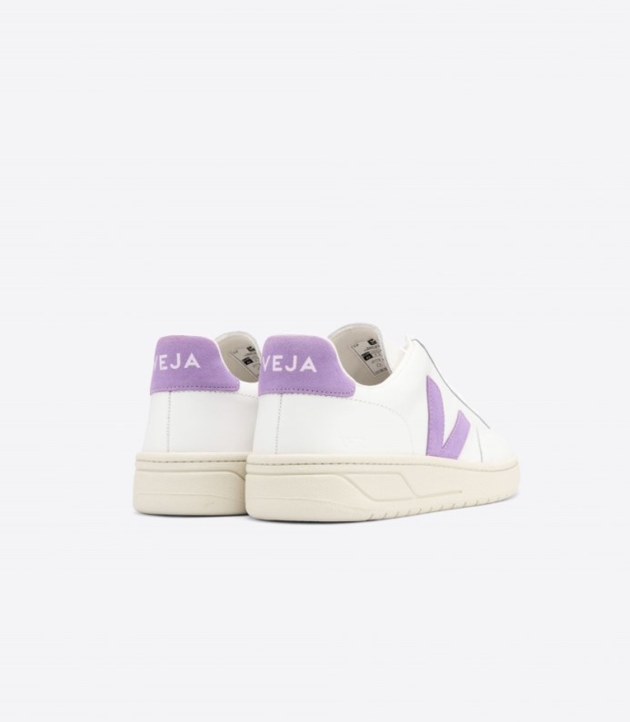 Veja V-12 Leather White Lavande