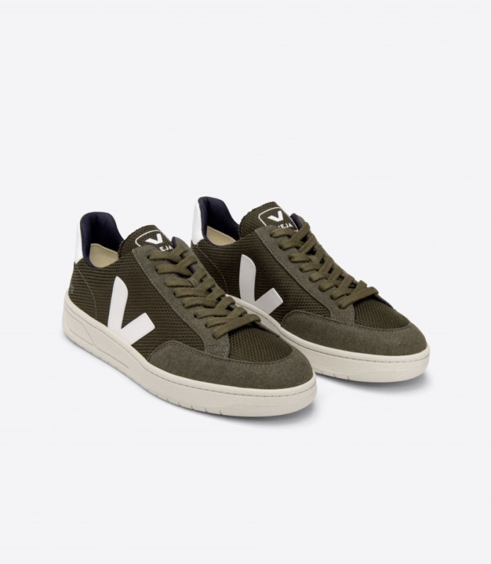 Veja V-12 Vegano B-mesh Branco Oliva
