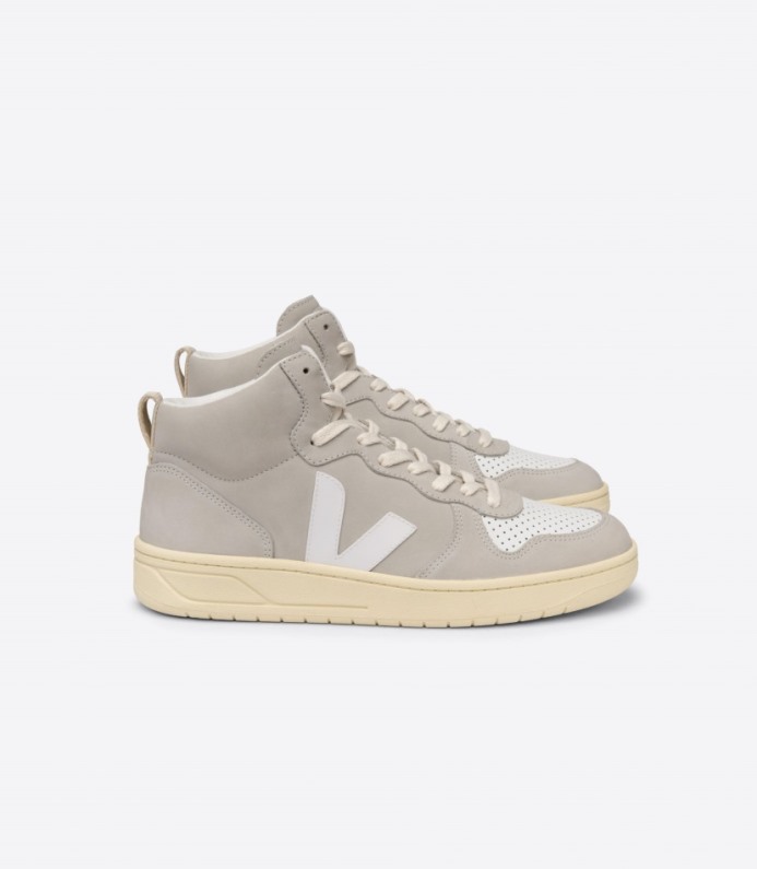 Veja V-15 Nubuck Natural White