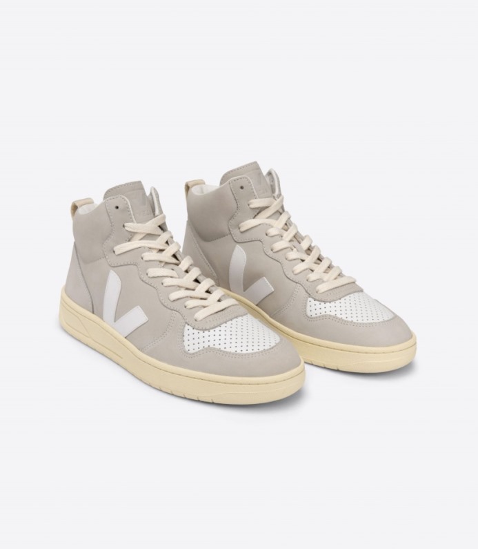 Veja V-15 Nubuck Natural White