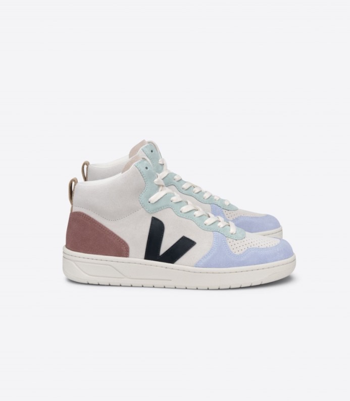 Veja V-15 Suede Multico Natural Black
