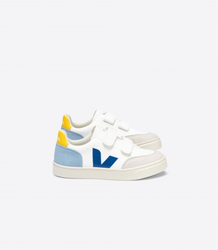 Veja V-12 Chromefree Couro Branco Multico
