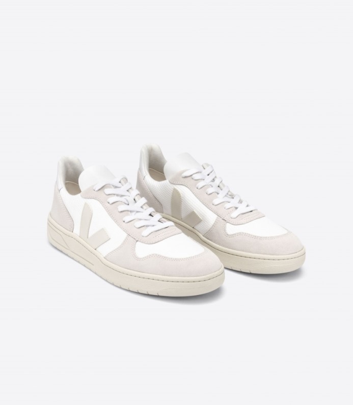 Veja V-10 B-mesh White Natural Pierre