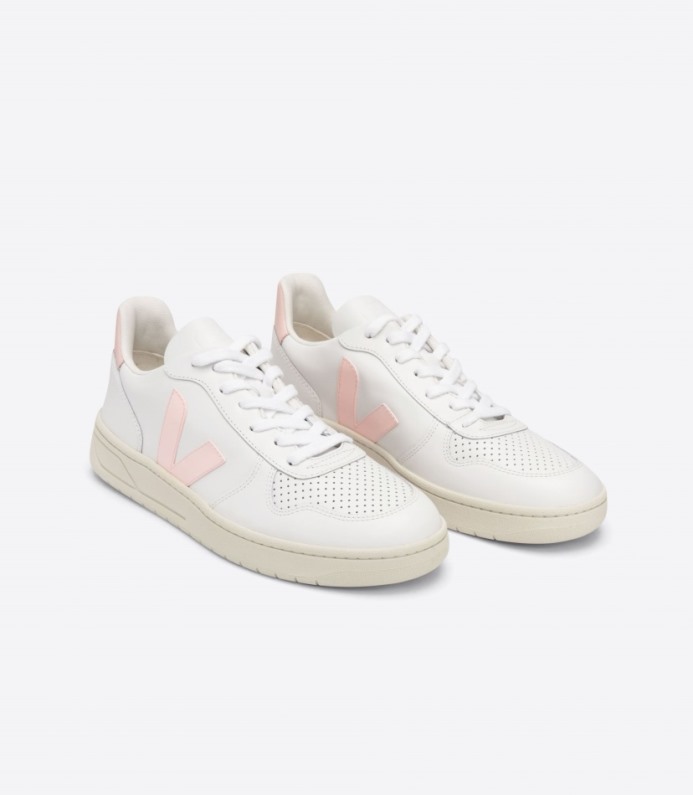 Veja V-10 Leather White Petale