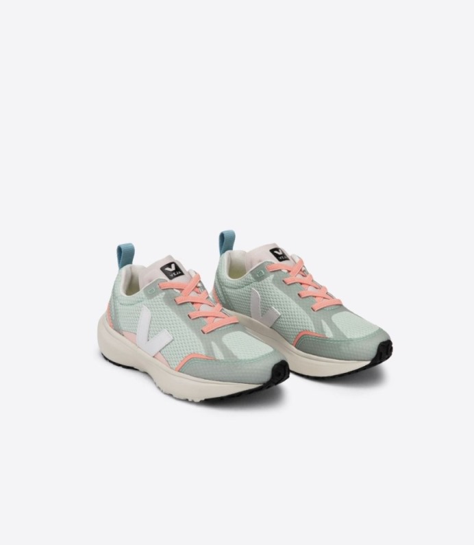 Veja Cadarços Elásticos Canário Alveomesh Matcha Branco