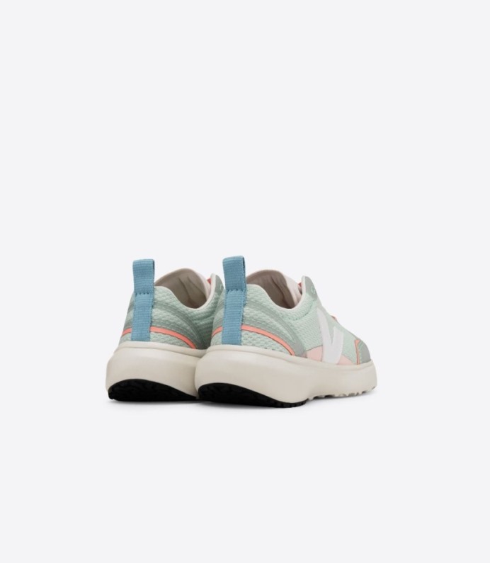 Veja Cadarços Elásticos Canário Alveomesh Matcha Branco