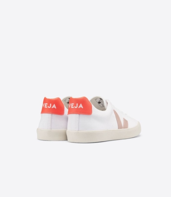 Veja Esplar Se Canvas White Babe Orange-fluo