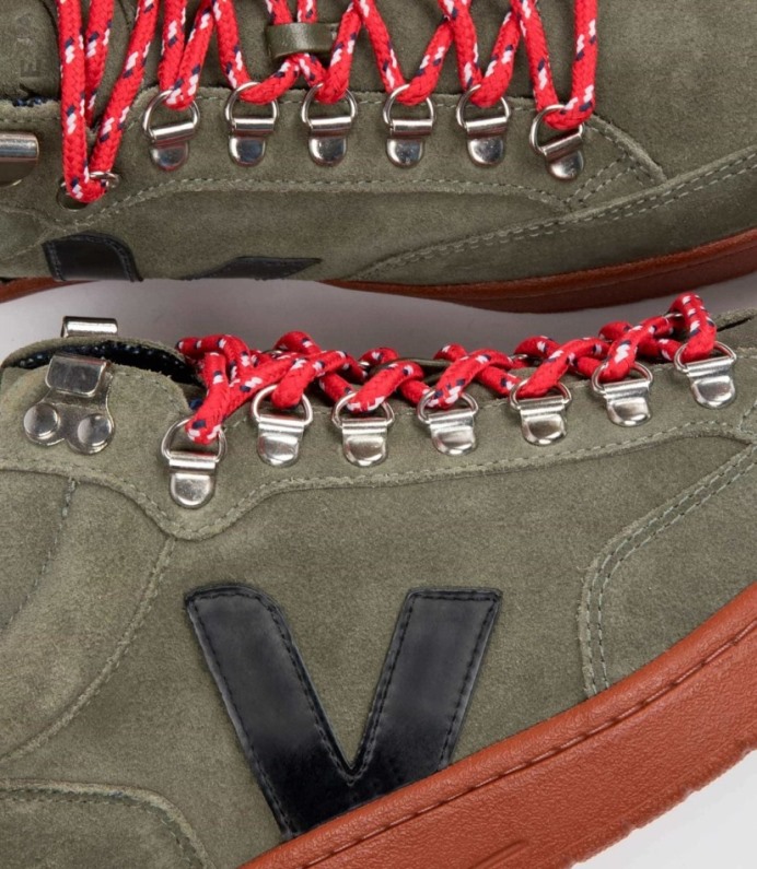 Veja Roraima Suede Olive Black Rust Sole